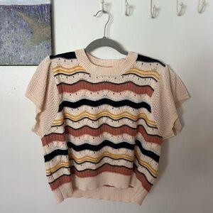 THML Multicolor Striped Knit Top